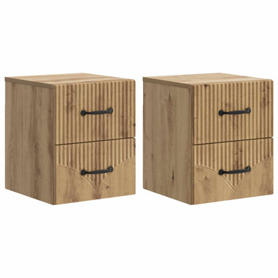 34.5cm W Manufactured Wood Bedside Table