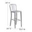 Commercial Grade Metal Indoor-Outdoor Stool with Vertical Slat Back-1824115529-1824115521