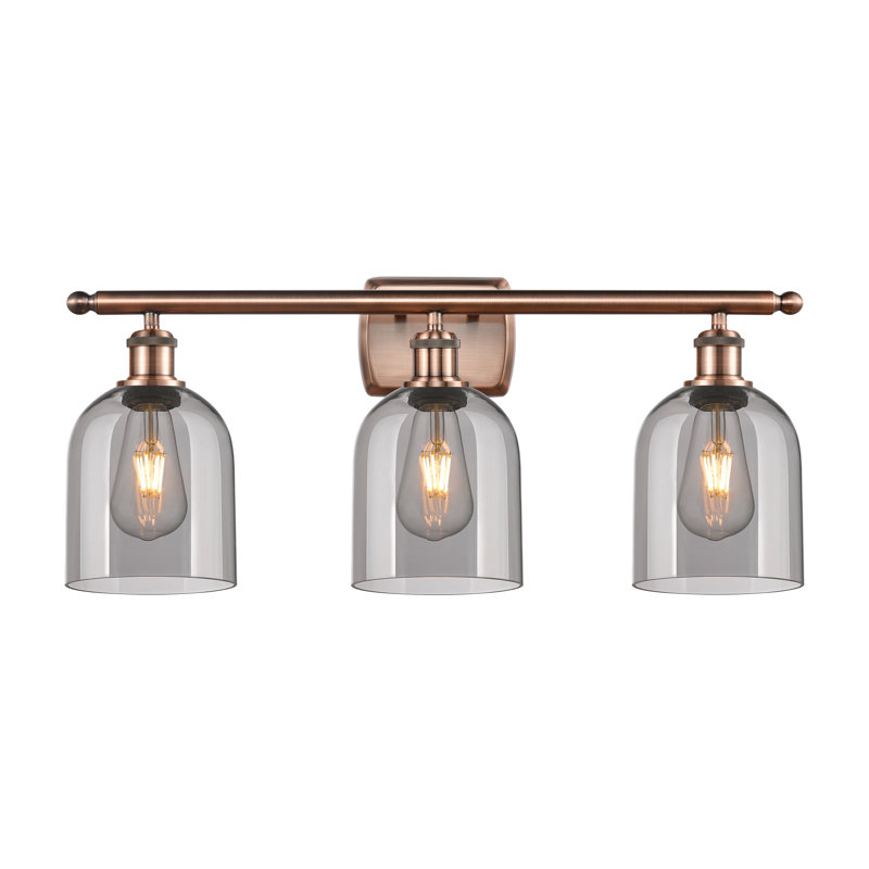 Anacaren 3 - Light Dimmable Vanity Light, Light Smoke, Antique Copper