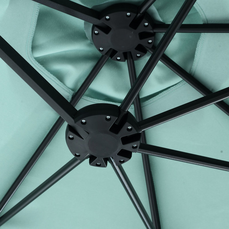 Double Sided Patio Umbrella. Large Rectangular. 100% Fabric. Easy Stop Function. Ideal For Garden, Poolside, Backyard Spot Outdoor Umbrella Rectangular - . Canopy. Effortless Shutting