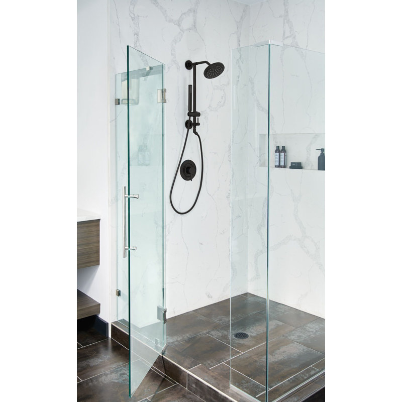 Fina Premium 2.5 GPM Rain Shower Head, Matte Black