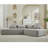 Gray L - Shaped Sectional Sofa, Comfortable Corner Couch For Living Room-390294805