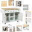 Kitchen Cart with Drop-Leaf Countertop and Internal Storage Racks-1885210981