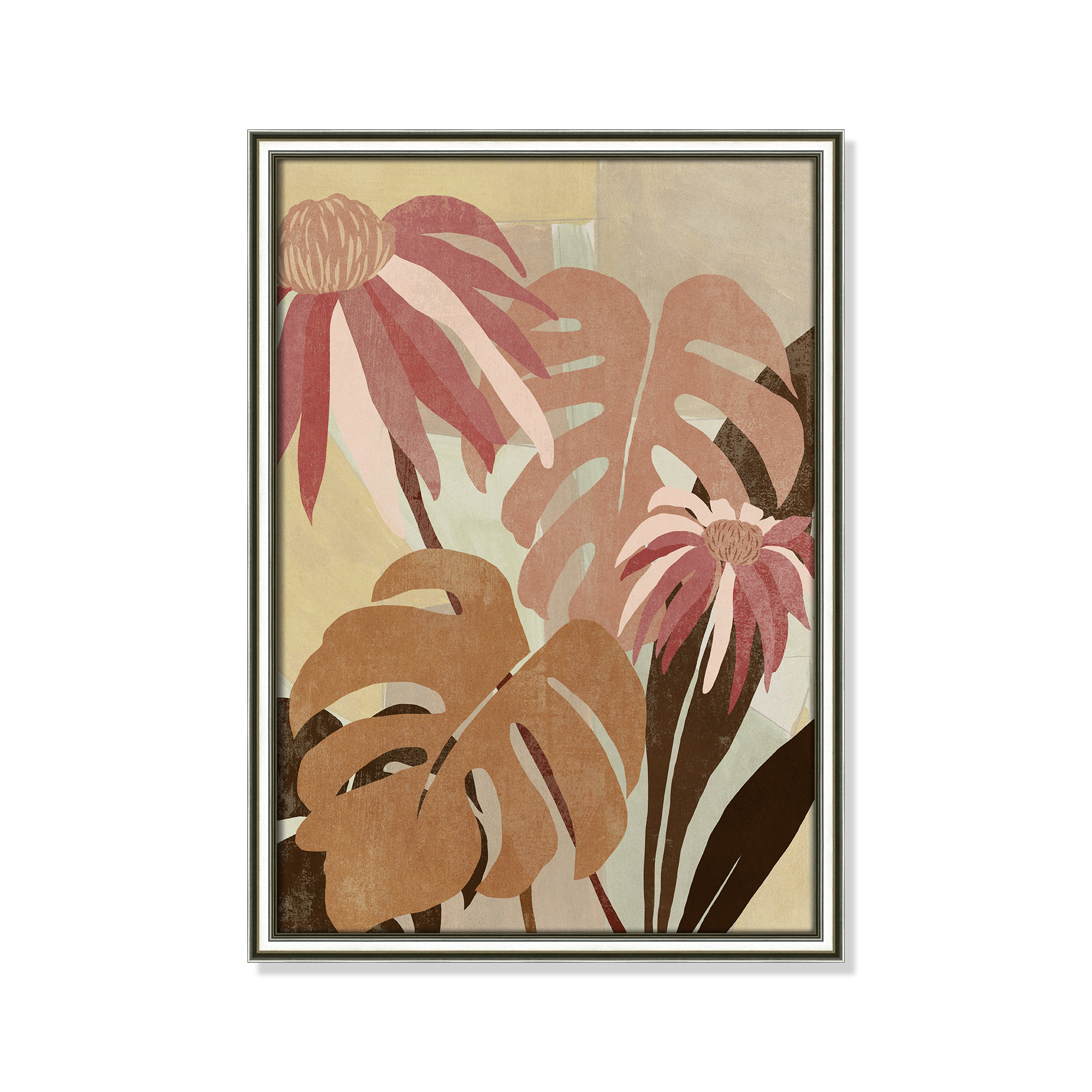 Hot Tropics II by Asia Jensen, Silver, 18.25" W x 24.25" H