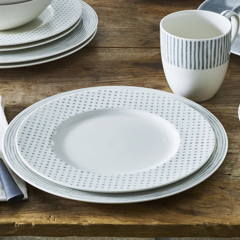 Assiettes à salade Noritake - 9,5 po, Gris