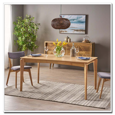 Table de salle à manger en bois d'hévéa
