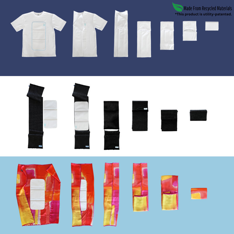 Ensemble de 7 classeurs moyens PLIIO, organisateur de vêtements pliable, solution de rangement et de valise peu encombrante, solution de rangement infroissable pour la maison et les voyages, organisateur de garde-robe et porte-vêtements