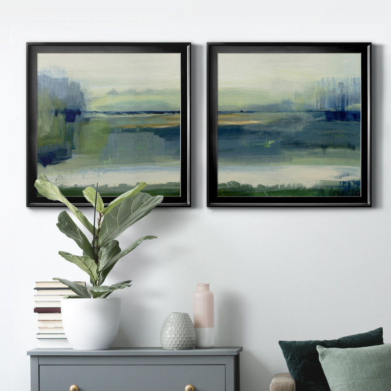 Glistening Meadow Multicolor Canvas Print with Black Frame