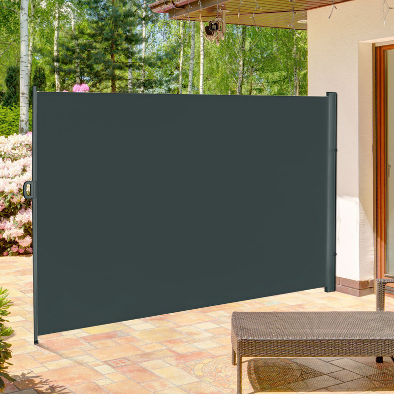Auvent latéral rétractable gris l 9 pi 10 po x P 3 1/2 po