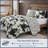 Clara Cream Black Cow Print Cowhide Pattern Reversible Western Southwestern Quilt Set-1039957253