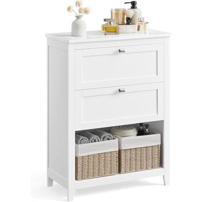 Sideboard Cabinet With Drawers & Baskets, Cloud White by George Oliver