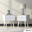 Table de chevet Branquinha 22 po H de style milieu du siècle, 2 tiroirs (ensemble de 2)-1723944675-1731633514