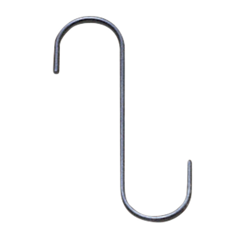 S Hook, 6" H x 1.5" W x 3.75" D, Black