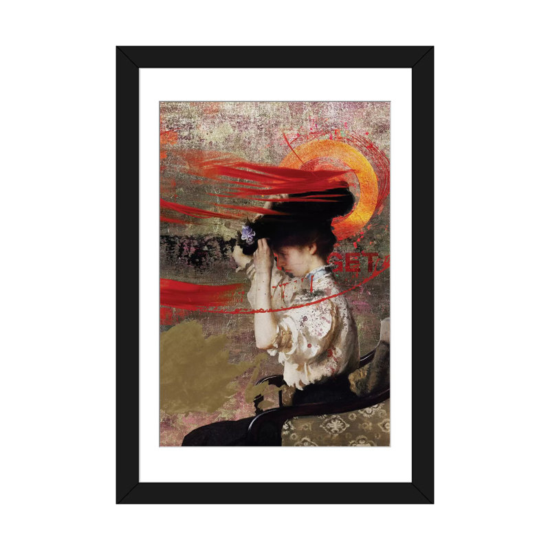 « the hat », impression sur toile, H 24 po x l 16 po x P 1 po, Papier d'art encadré noir