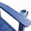 Banc bleu foncé résistant aux intempéries, avec assise large et dossier ventilé, pour parcs extérieurs, structure stable et ergonomique, idéal pour les cours familiales.