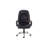 Interion Executive Chair With High Back & Fixed Arms, Bonded Leather/Saddle Stitching, Black