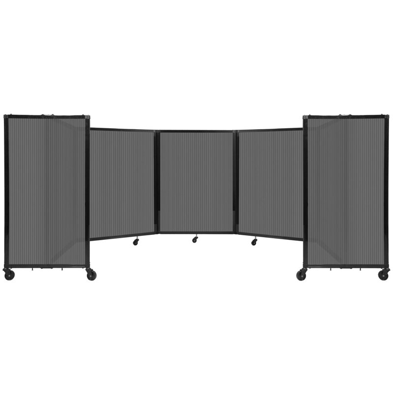 Cloison murale en polycarbonate 360, H 48 po x l 168 po, Gris foncé