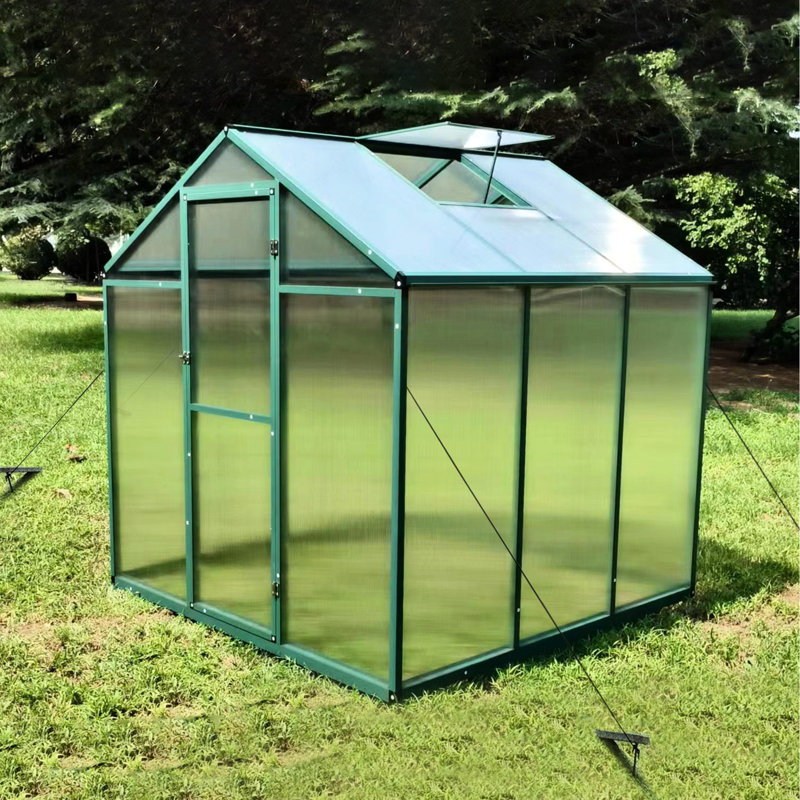 Cadre en aluminium robuste et panneau en polycarbonate pour abri de plantes toutes saisons 6 x 6 pi Gain Hauteur Wind Windhouse