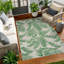 Green Modern Outdoor Rug, Nature Print Stain Resistant Easy to Clean Rug For Patio, Balcony, Decks & Garden-1679283269