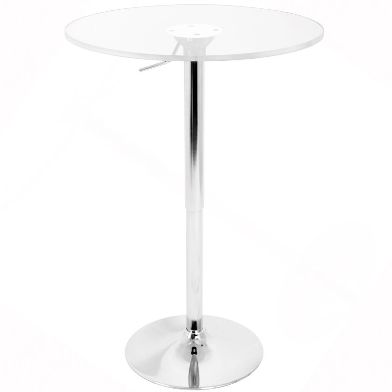 Table de bar contemporaine transparente Clear