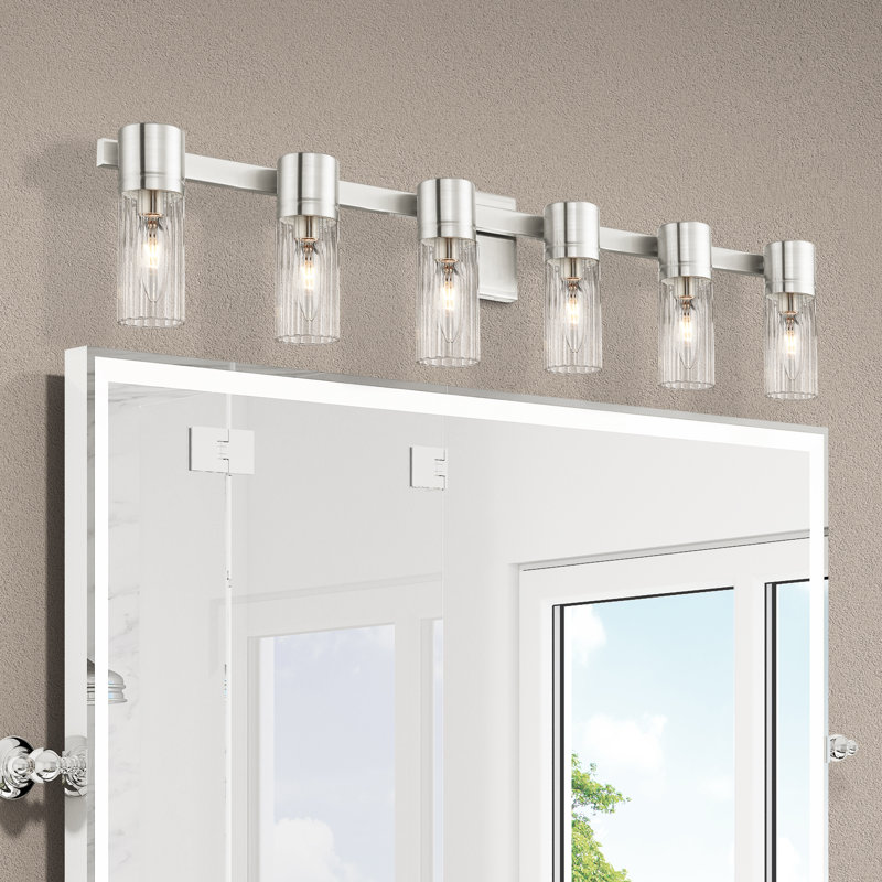 Barnett 6 - Light Dimmable Vanity Light, Brushed Nickel