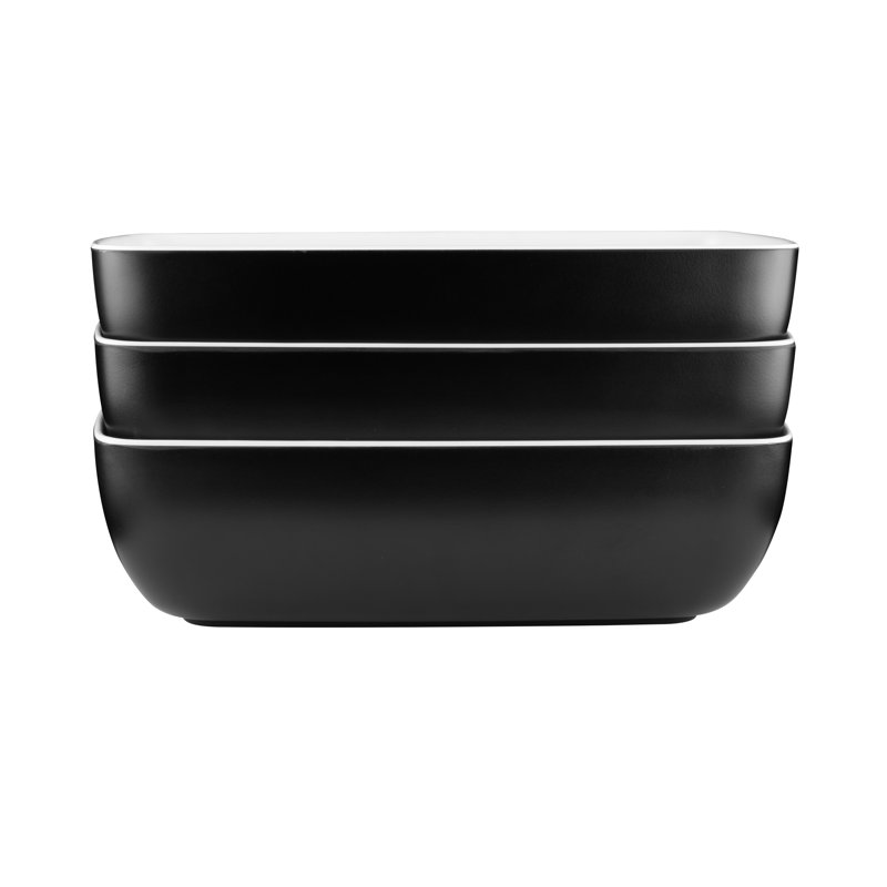 Elite Global Solutions Infinity Melamine Serving Bowl, Black