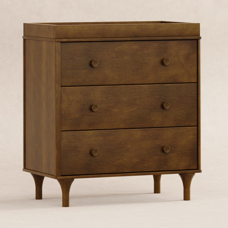 Lolly 3 Drawer Changing Table, Natural Walnut