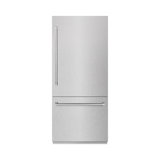 ZLINE 36 in. Built-In Refrigerator w/ Water Dispenser & Ice Maker in Black Stainless