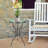 Aeren-A'Ter Round Glass Outdoor Side Table , 14 " W 14 " D