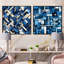 Cyde - Ensemble de 2 collages carrés à formes abstraites-101847872-101847873