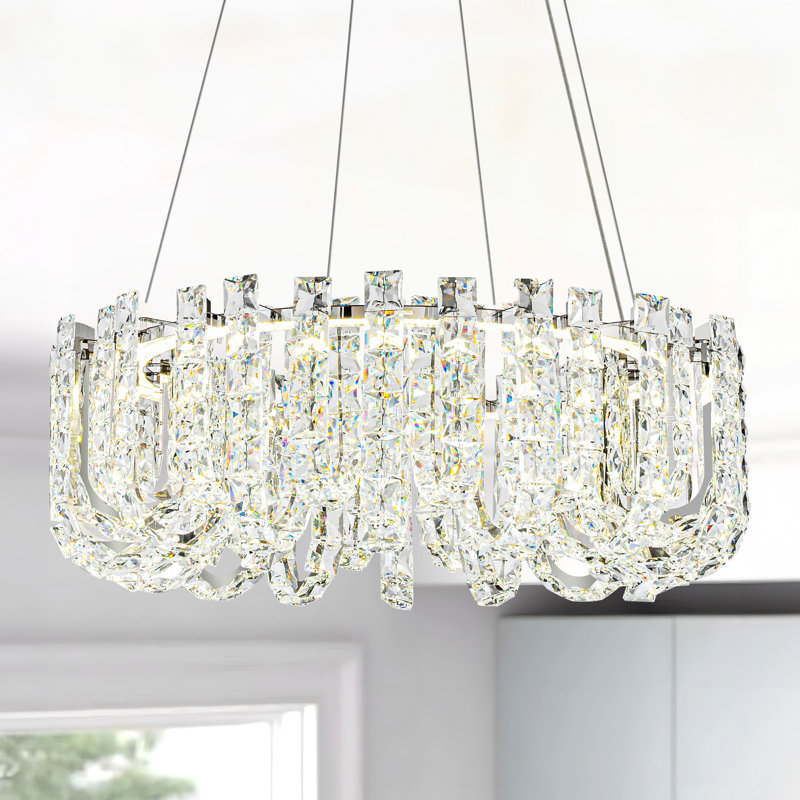 Latecha Dimmable LED Unique/Statement Crystal Chandelier
