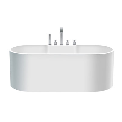 51.18"x27.56"High-end Oval Freestanding Seamless Integrated Acrylic Soaking Bathtub for Home Use