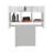 Bathroom Wall Shelf With Towel Bar, Compact Storage With A Wide Upper Shelf, Three Comapct Middle Shelves And Towel Holder For Bathroom Organizer