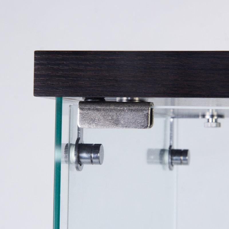 Grande vitrine en verre noir avec 4 tablettes, verre épais de 5 mm, convient pour ranger des objets de curiosité, des modèles et des poupées, une armoire à deux portes à installation rapide, des décorations de trophée de sécurité trempé,