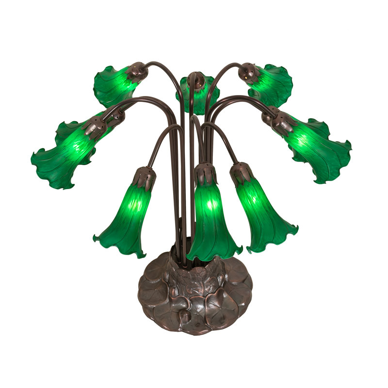 Meyda Tiffany & Stained Glass Table Lamp, Green