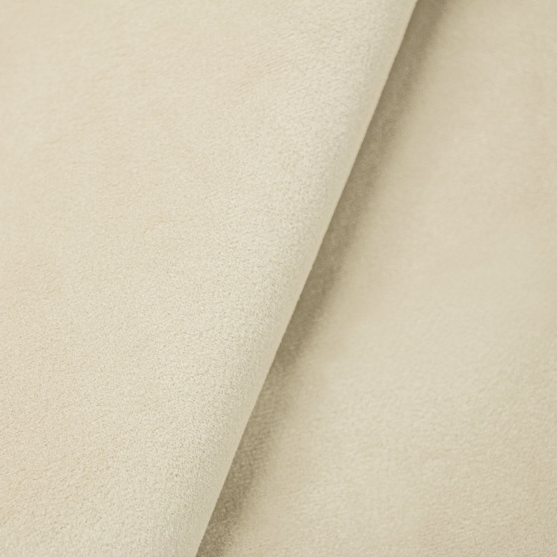 Jebb Upholstered Ottoman, Classic Pearl Performance Velvet