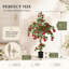 Artificial Bougainvillea Tree in Pot, Faux Flowering Plant Indoor Outdoor-1293101063
