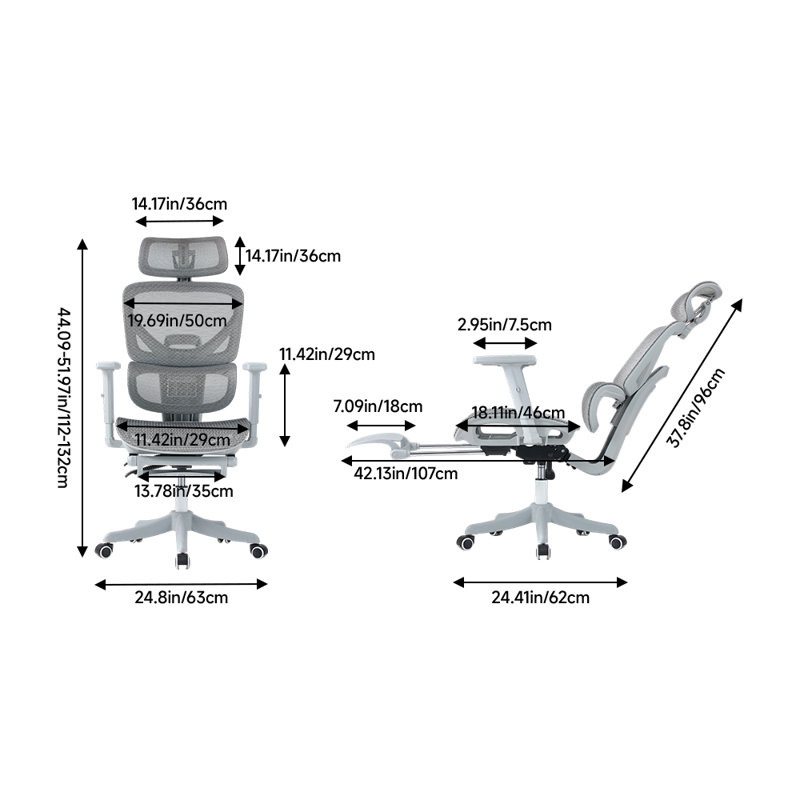 Office Chair, Grey