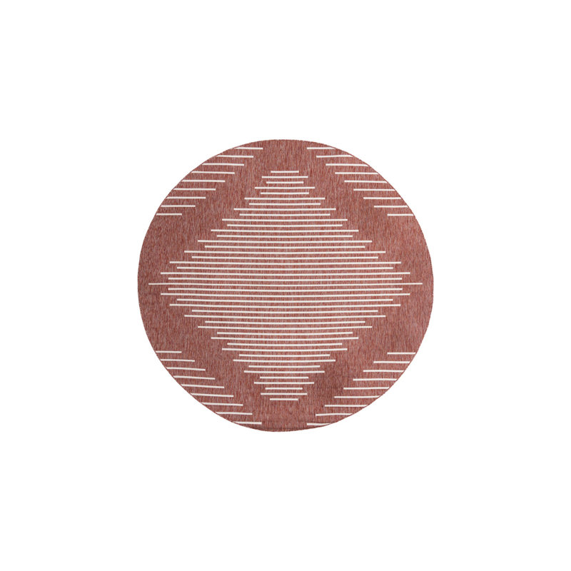 Striped Indoor / Outdoor Rug, Round 10'8"