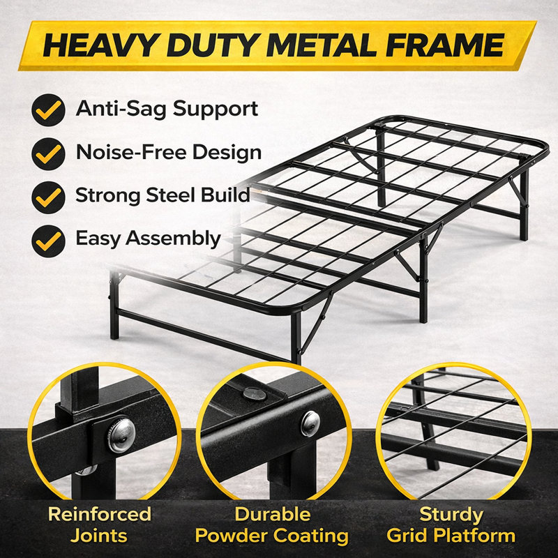 Konover Metal Platform Bed