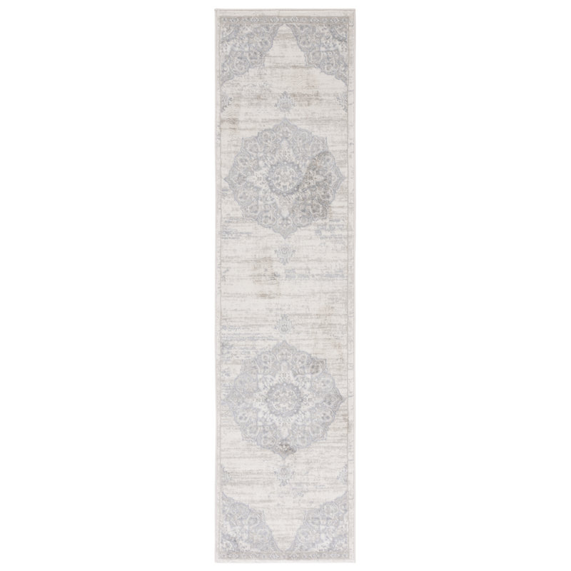 Arvillia Oriental Ivory/Beige Area Rug, Runner 2' x 8'