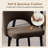 Modern Upholstered Dining Chair with Curved Back & Metal Legs-716042677