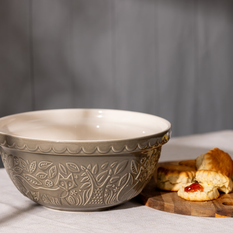 In The Forest 29cm Fox Mixing Bowl, Grey