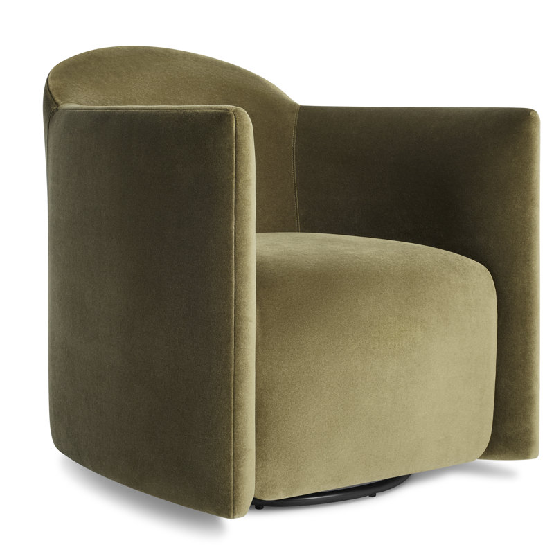 About Face Swivel Armchair, Moss Velvet