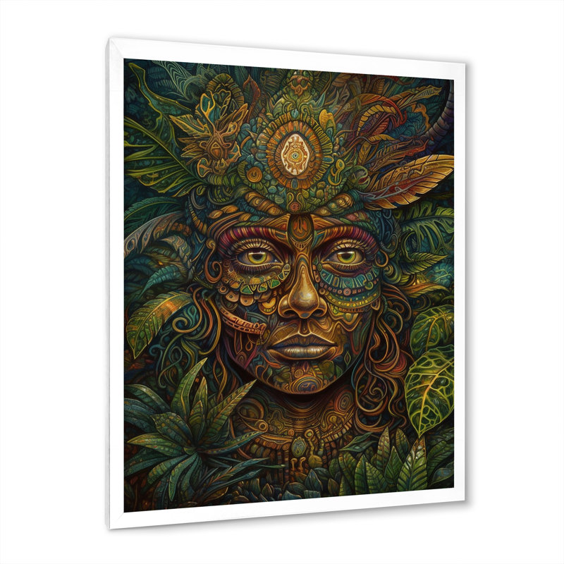 Amazon Chaman Amazon Wagesh I, impression sur toile, H 20 po x l 12 po x P 1 po, Cadre simple blanc