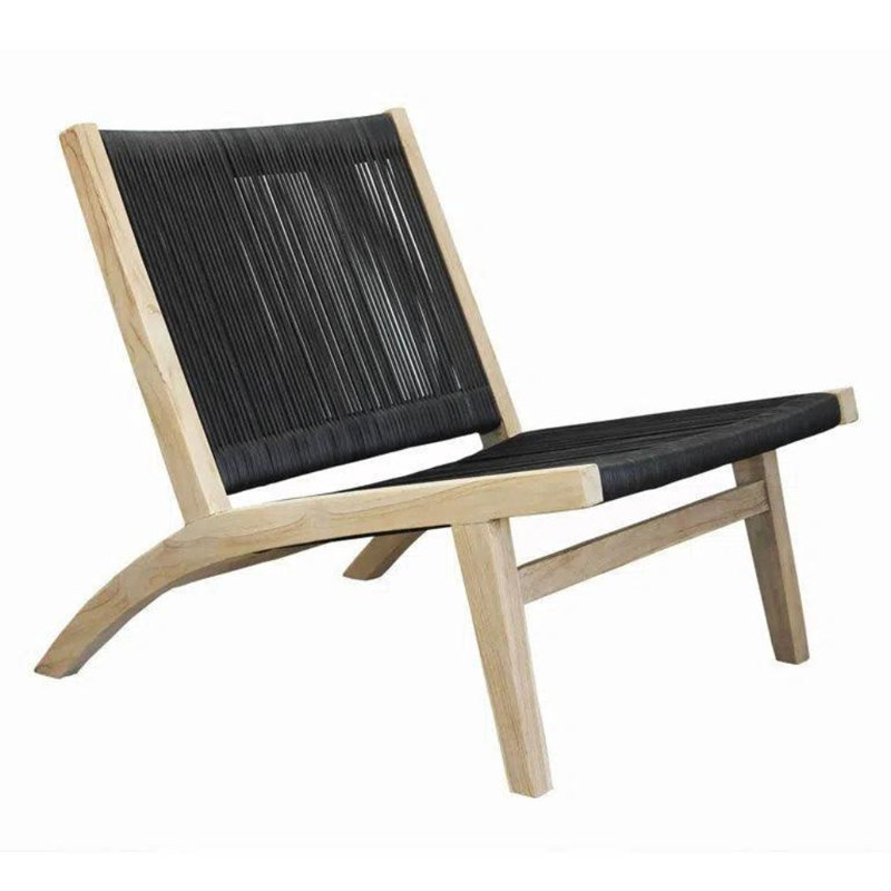 Chaise d'appoint noire Patio