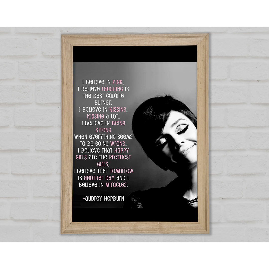 Audrey Hepburn I Believe In Pink - Druck