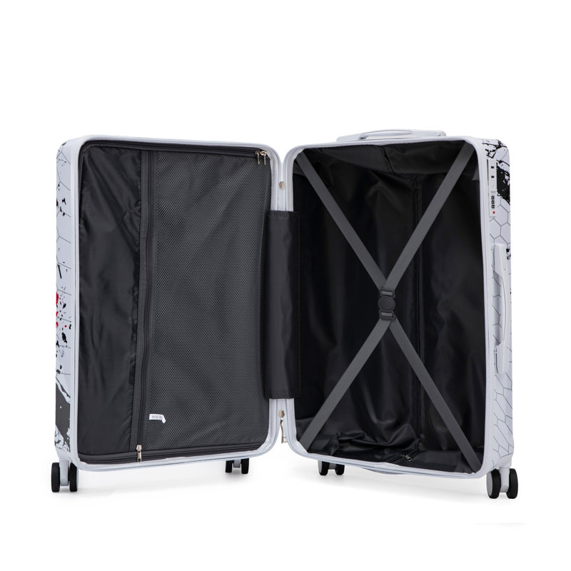 28-Inch Polycarbonate Hard Shell Spinner Luggage - Black