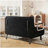 39 Inch Convertible Chair Bed, Three-Fold Sofa Bed, Adjustable Back and Pillow, Leisure Rocking Chair Sofa, Sturdy Steel Frame, Suitable for Home and Office, Comfortable Sleep Chair, Black-1038354544-1038354550