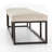 Roux Polyester Upholstered Bench